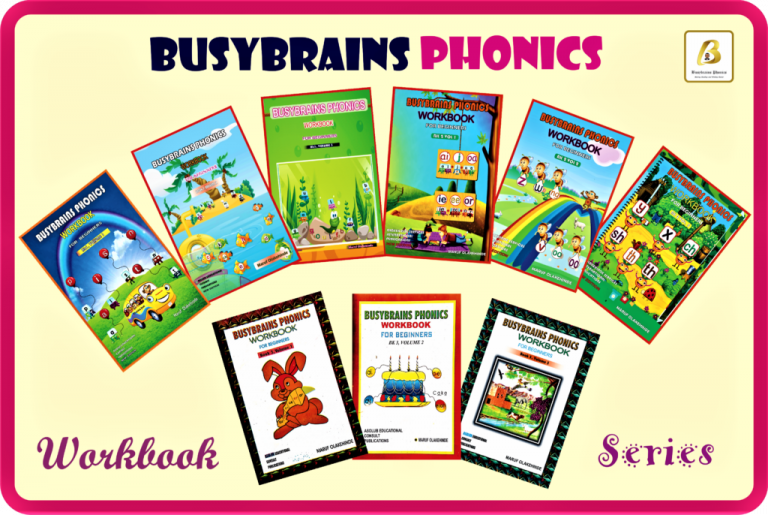 "Busybrains Phonics Workbook Series Volumes 1 to 9"